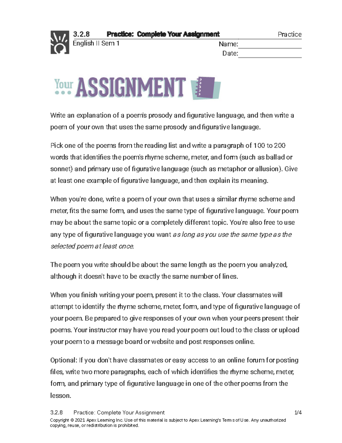 3.2.8 Practice - Complete Your Assignment (Practice) - Practice ...