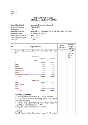 [Solved] TUGAS TUTORIAL KE2 PROGRAM STUDI AKUNTANSI 1 Jelaskan 3 ...