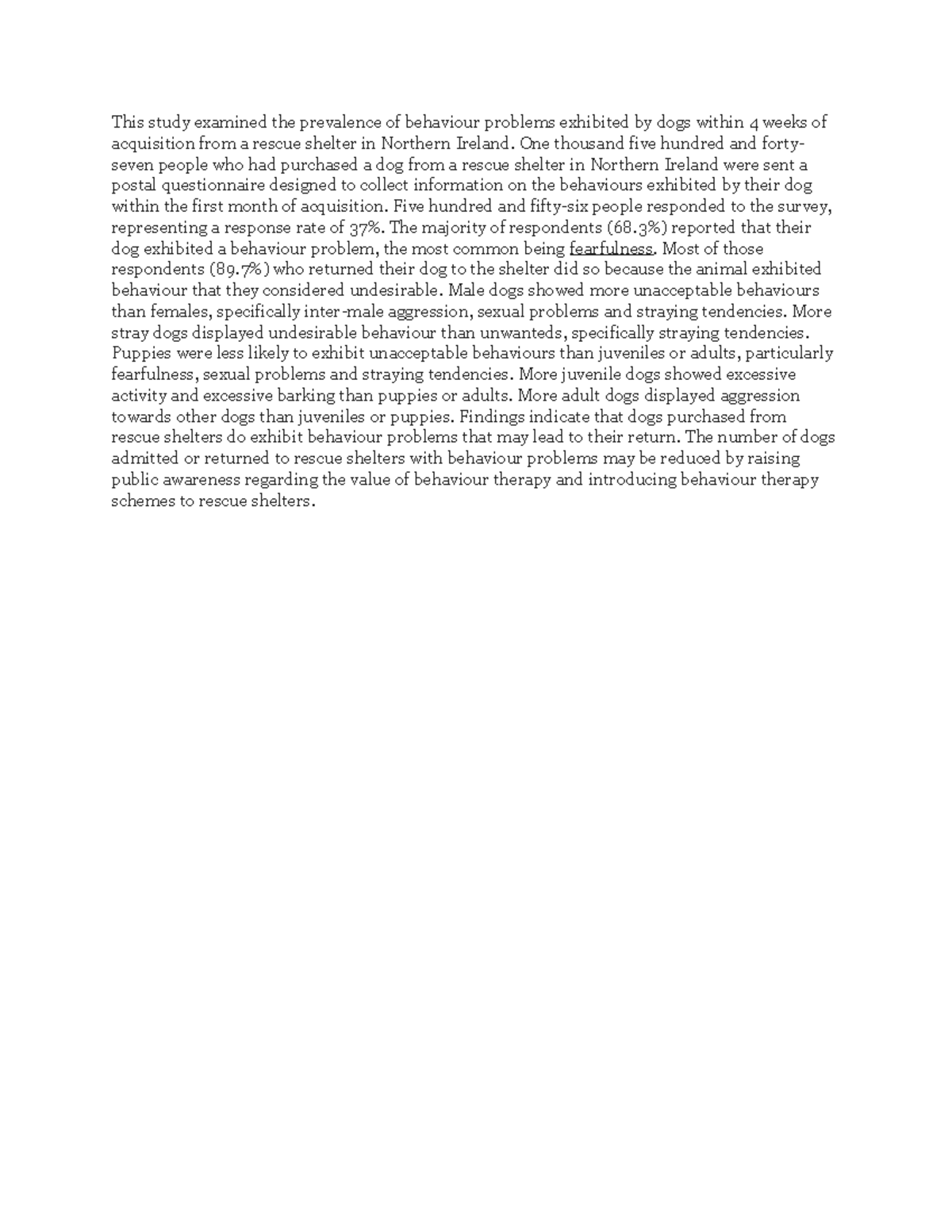 This study examined the prevalence of behaviour problems exhibited by ...