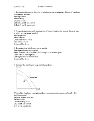Extra Practice Problem 1 Econ2210 B Review Problem 1 The Theory Of Consumer Behavior Is Based On Studocu Extra Practice Problem 1 Econ2210 B Review Problem 1 The Theory Of Consumer Behavior Is Based On Studocu