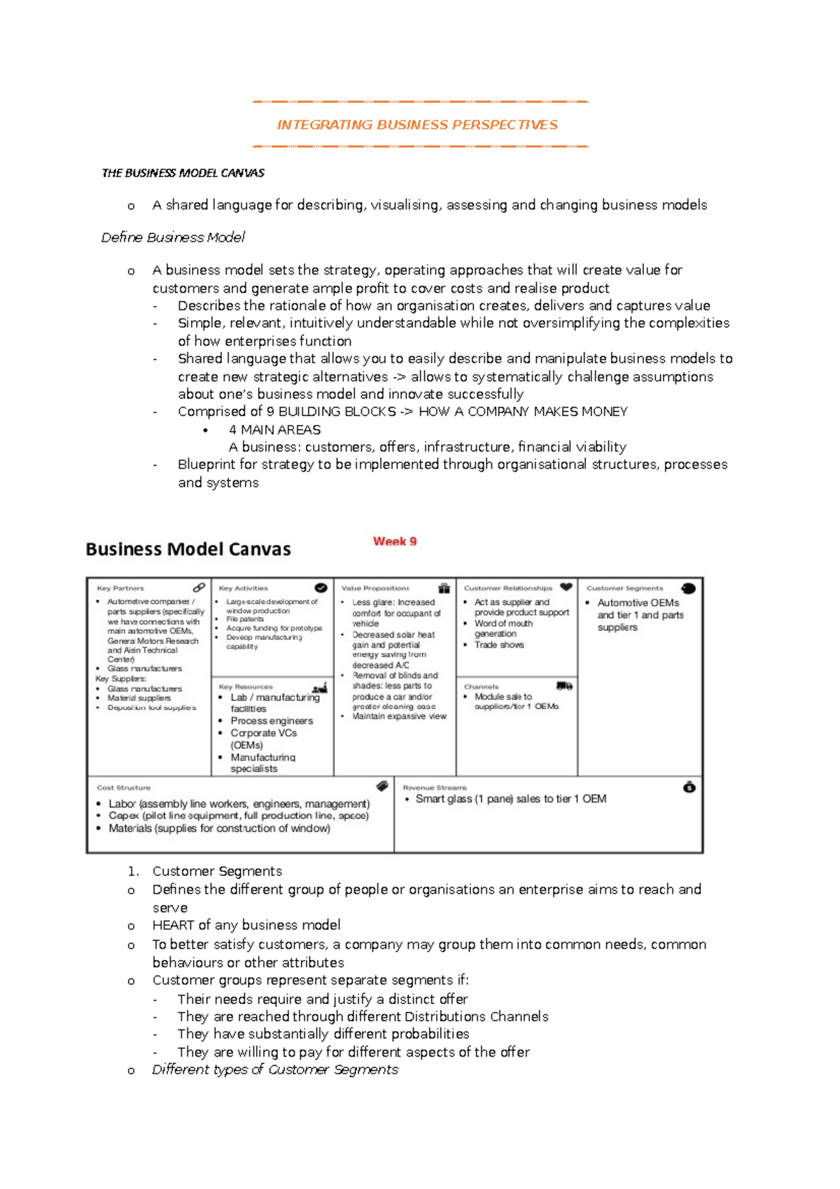 Ibp 1 - Lecture notes 1 - INTEGRATING BUSINESS PERSPECTIVES THE ...