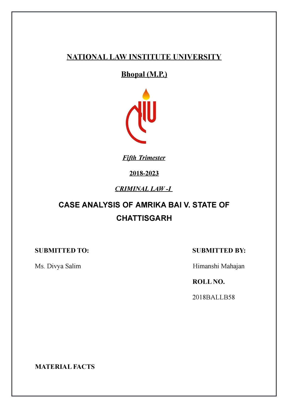 case study for law students india