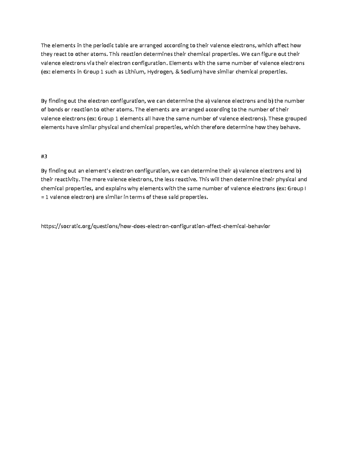 2020 - Chemistry - Electron Configuration - The elements in the ...