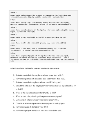 Test-Solution 6 - Test-Solution 6 - Relational Algebra and SQL Practice ...