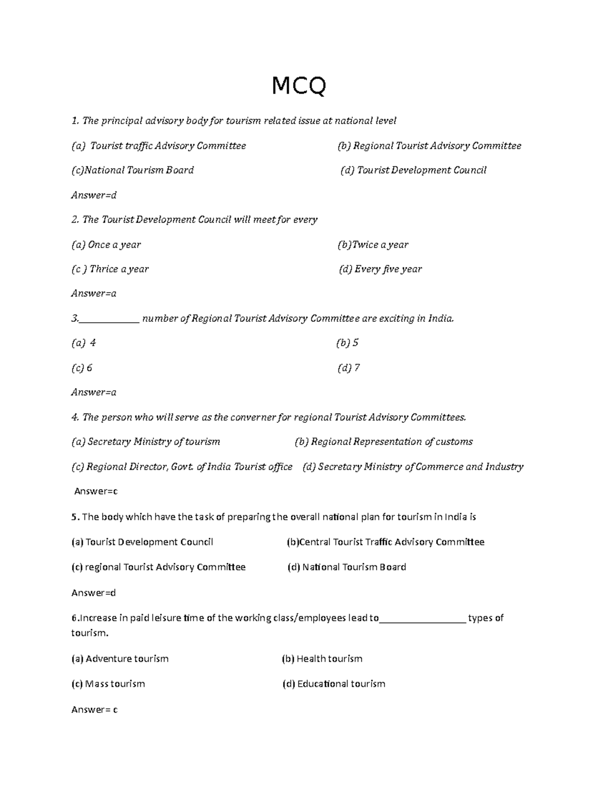 mcq-mcq-with-answers-components-of-tourism-pu-studocu