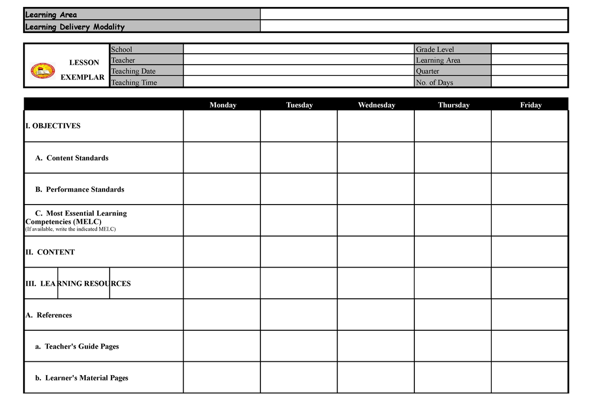 Pivot 4a Idea Lesson Exemplar Template - Learning AreaLearning Delivery ...