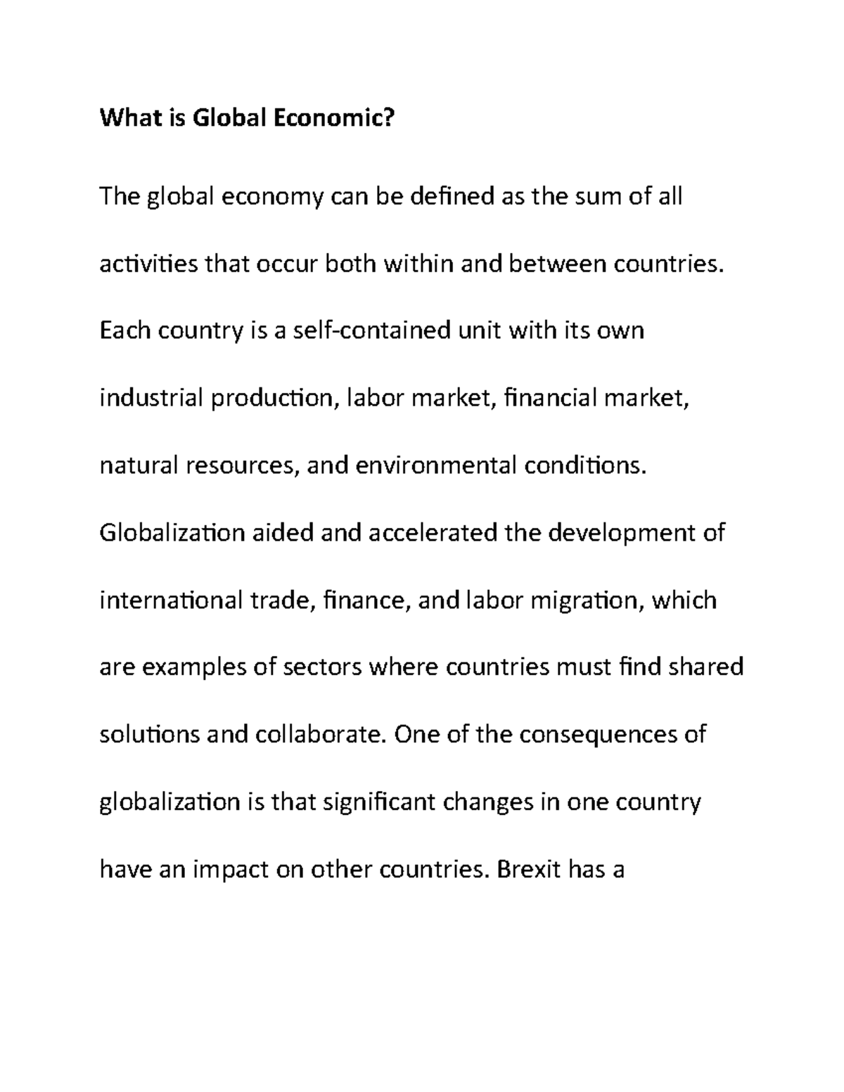 Global Economic And GDP What Is Global Economic The Global Economy 