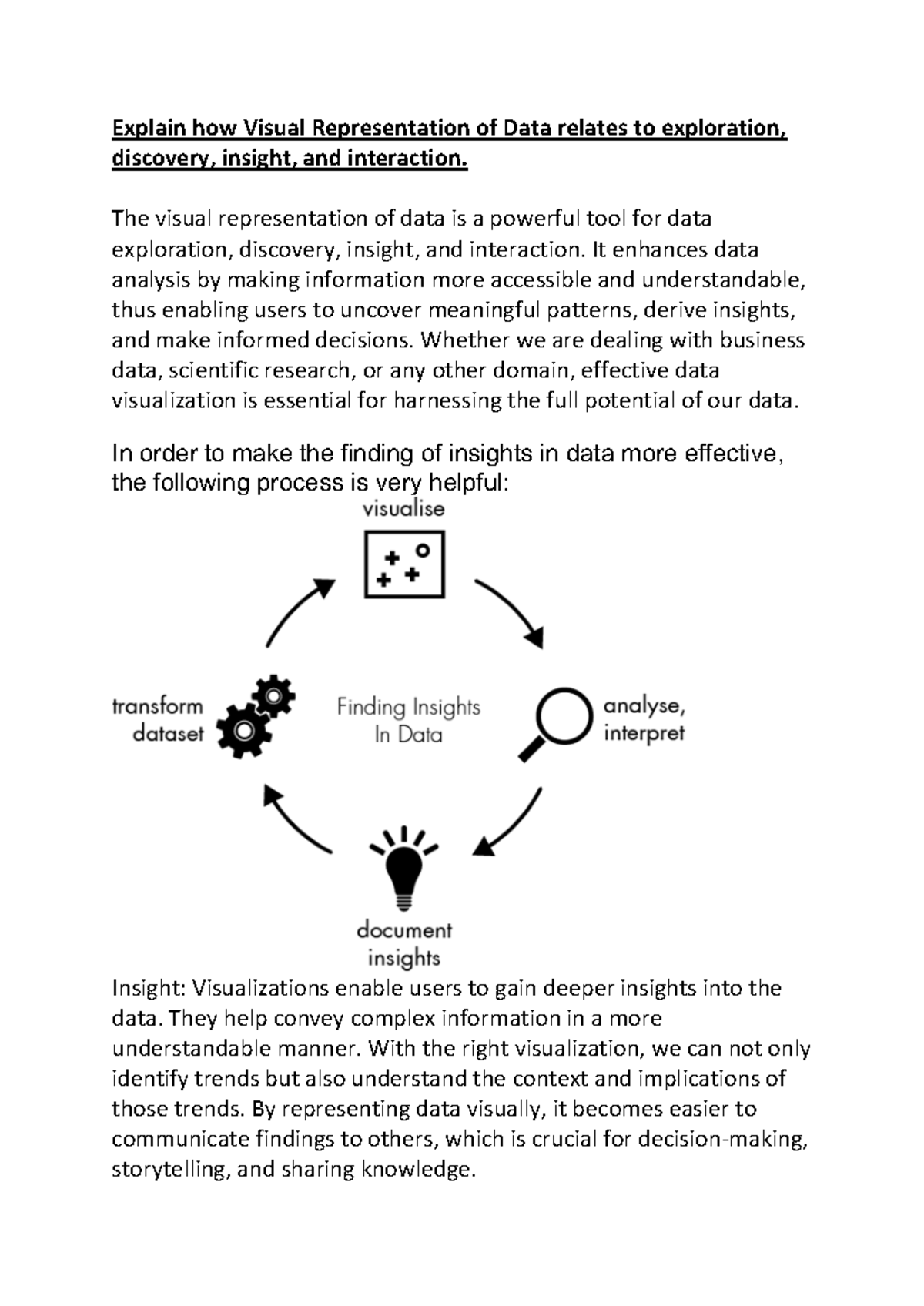 Assignment 1 - Data visualization - Explain how Visual Representation ...