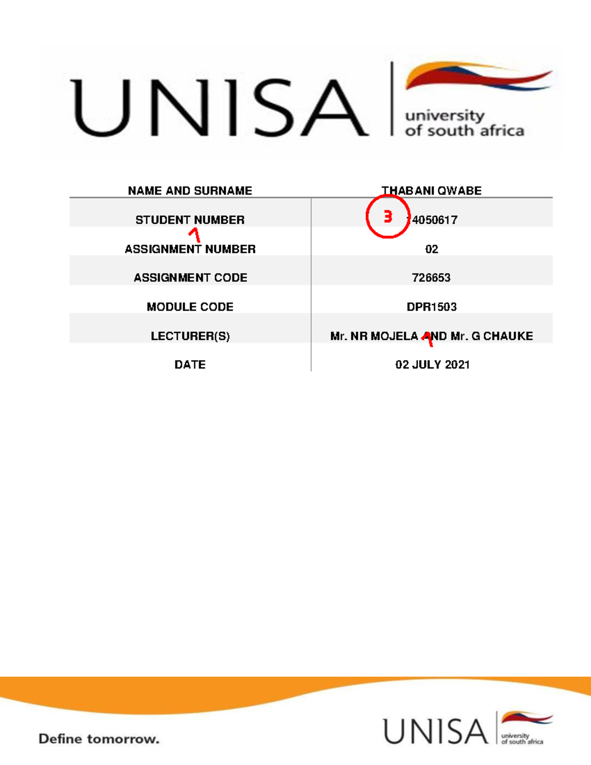 14050617 Dpr1503 02 Marked Assignment 076100 Dpr1503 Unisa Studocu 14050617 Dpr1503 02 Marked Assignment 076100 Dpr1503 Unisa Studocu