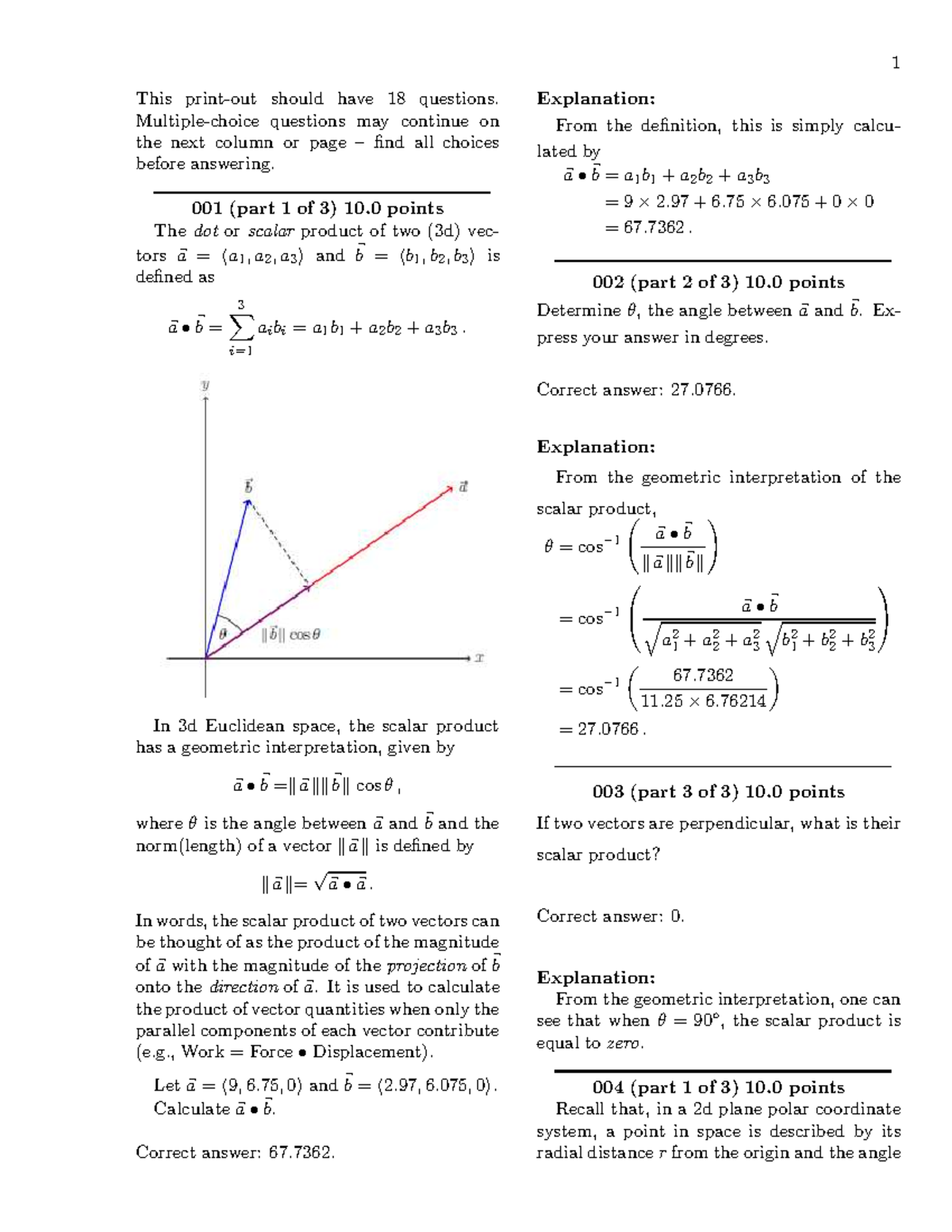Hw Sp18 week 1-solutions 1 - 1 This print-out should have 18 questions ...