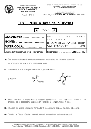 Calcolo DEL Punto Isoelettrico Degli Aminoacidi CALCOLO DEL PUNTO