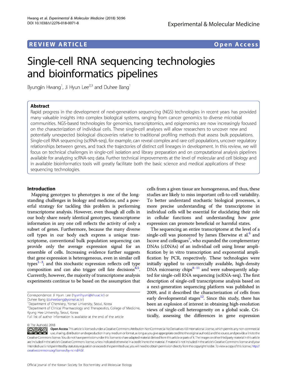 Single-cell RNA Sequencing Technologies And Bioinformatics Pipelines ...