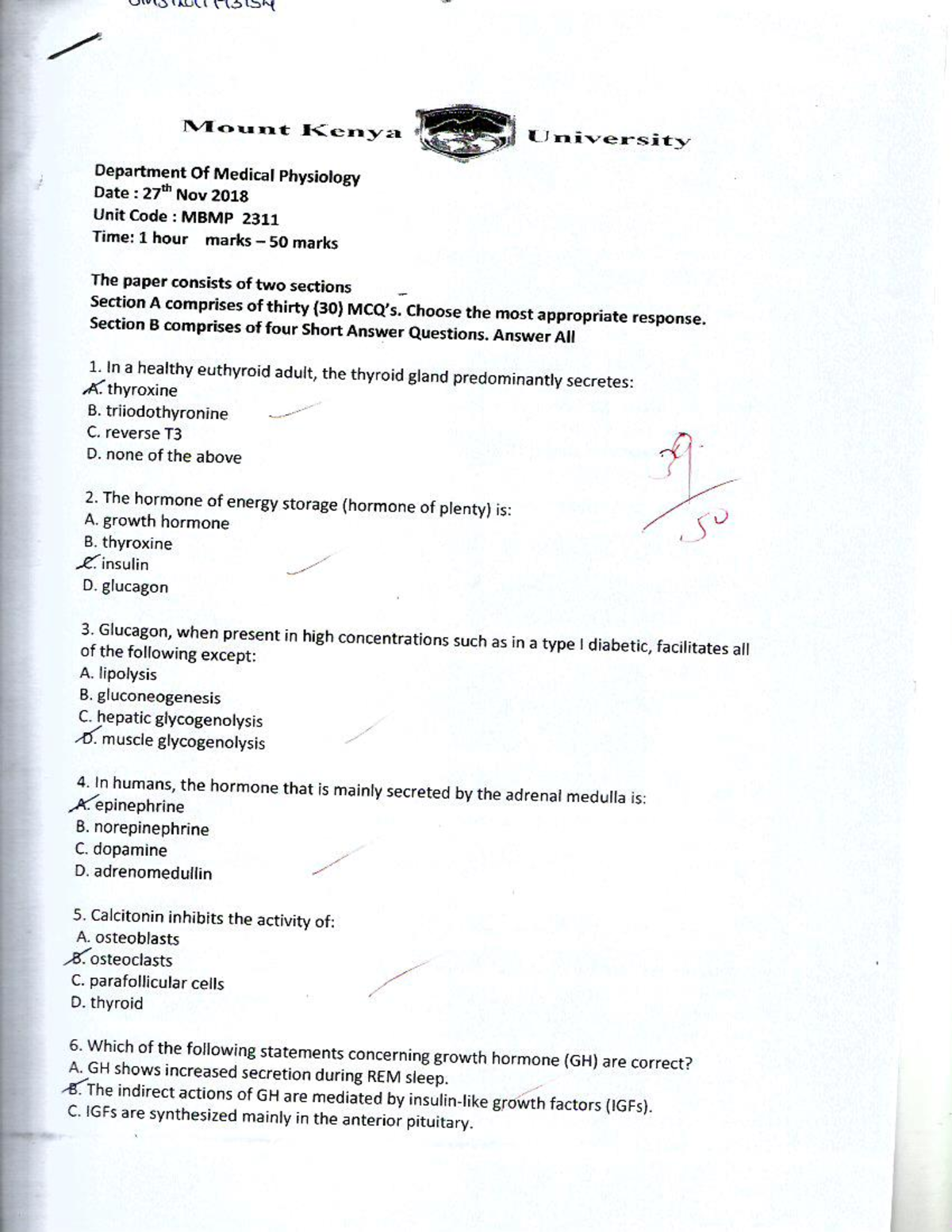 Endocry physio - Clinical medicine - Studocu