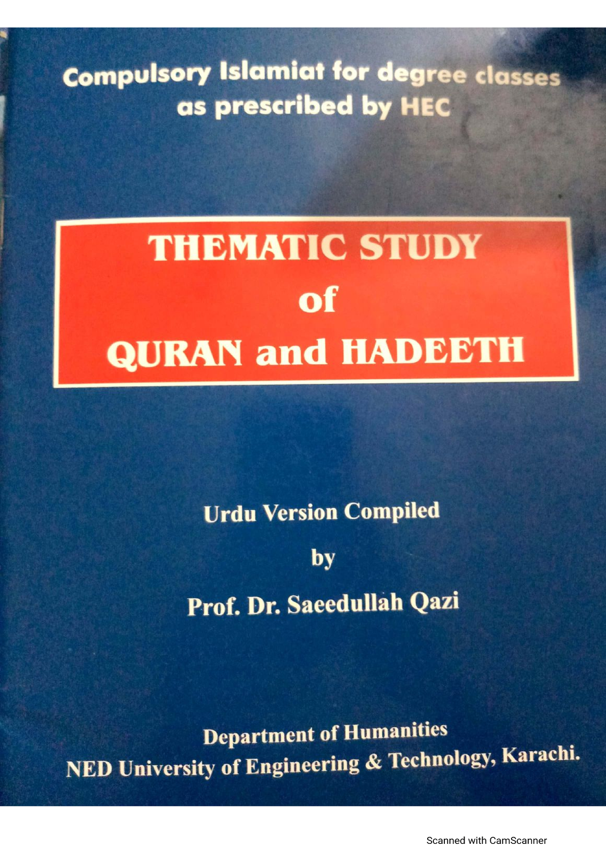Chapt#8 Thematic Study - Islamic Studies - Studocu