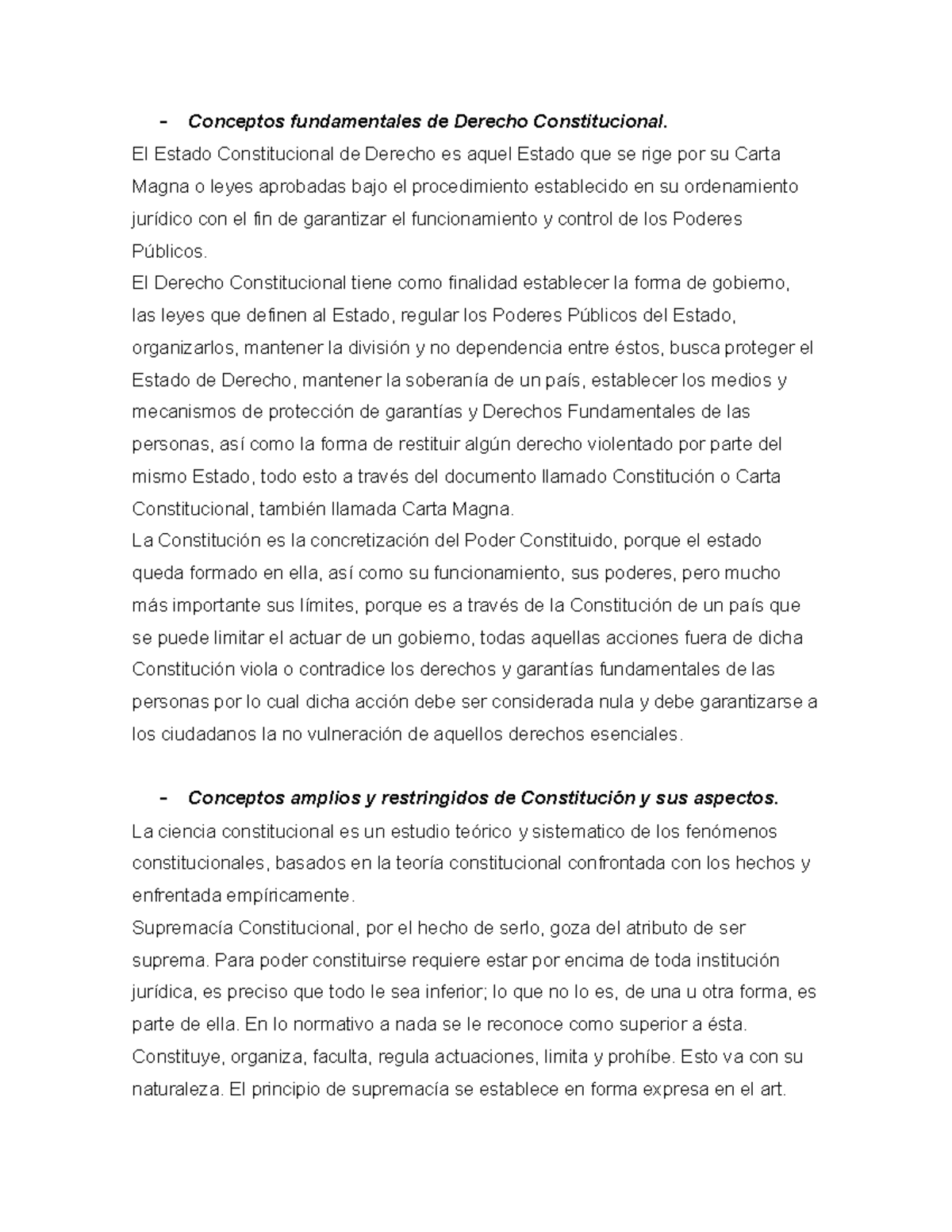 Conceptos fundamentales de Derecho Constitucional - El Estado ...