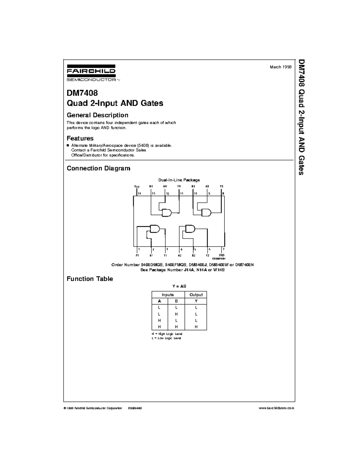 Fundamentos digitales - DM Quad 2-Input AND Gates General Description ...