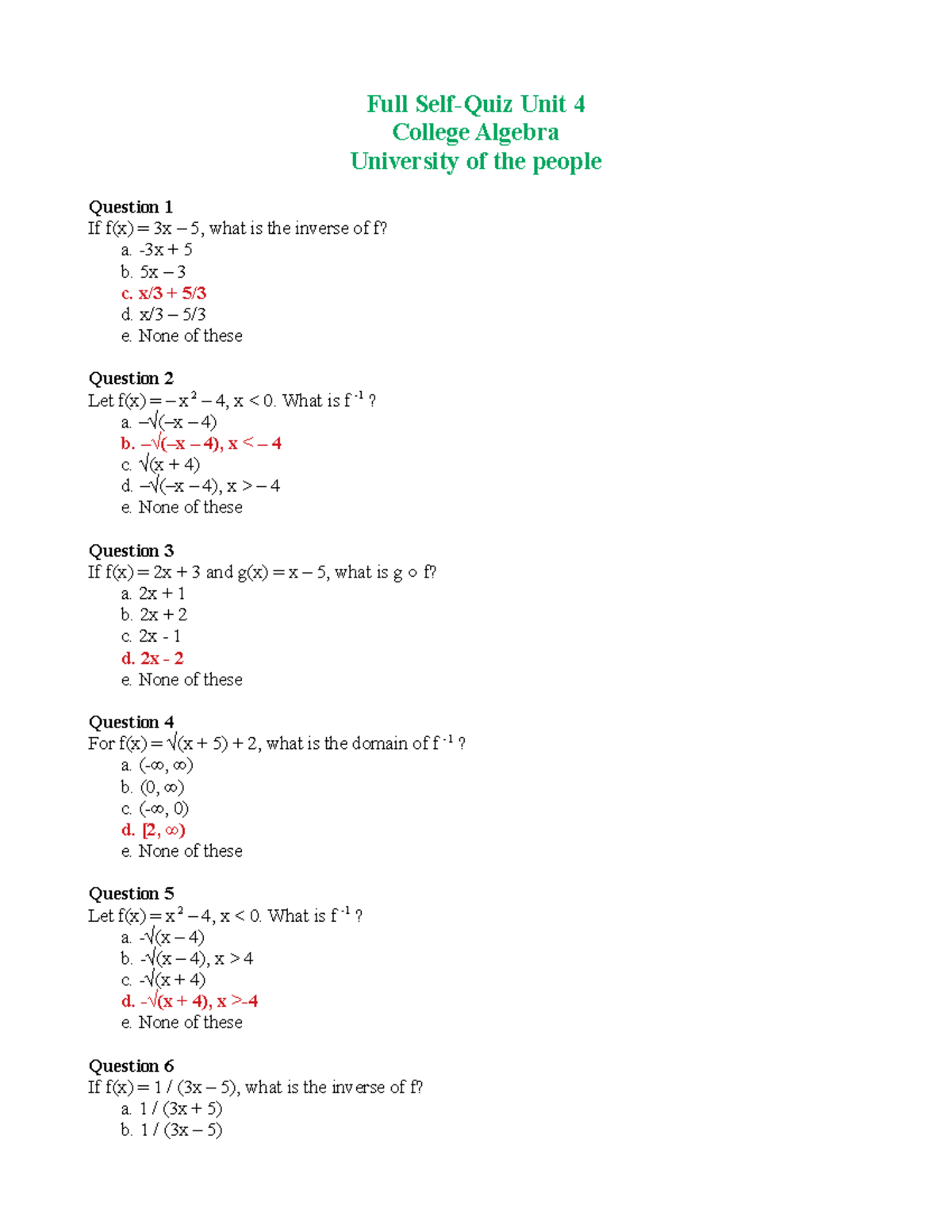 Full Self Quiz Unit 4 Selection Of My Best Coursework Full Self Quiz Unit Studocu