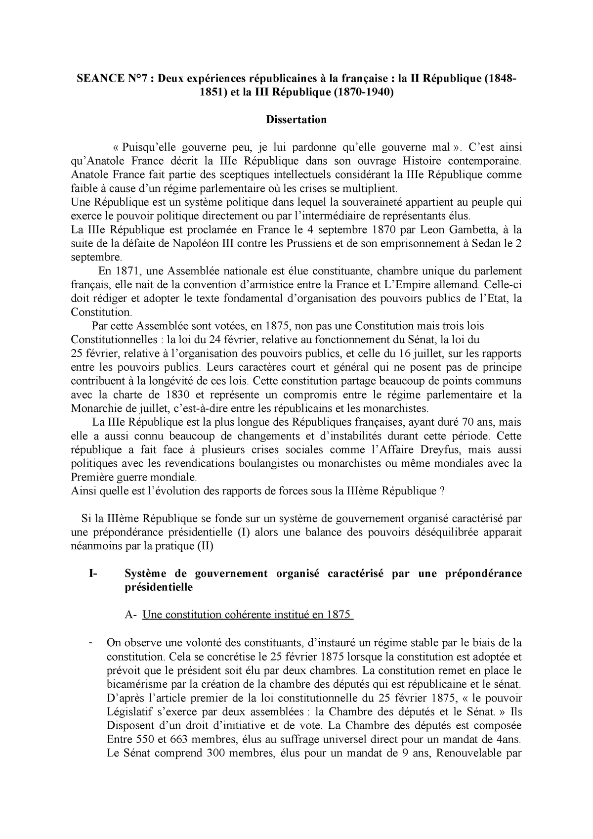 plan dissertation droit constitutionnel