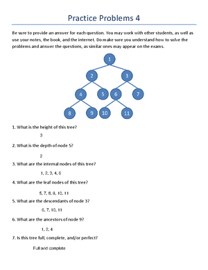 CSCE 2100 Summary - Pseudocode for Algorithms Breadth FIrst Search (BFS ...