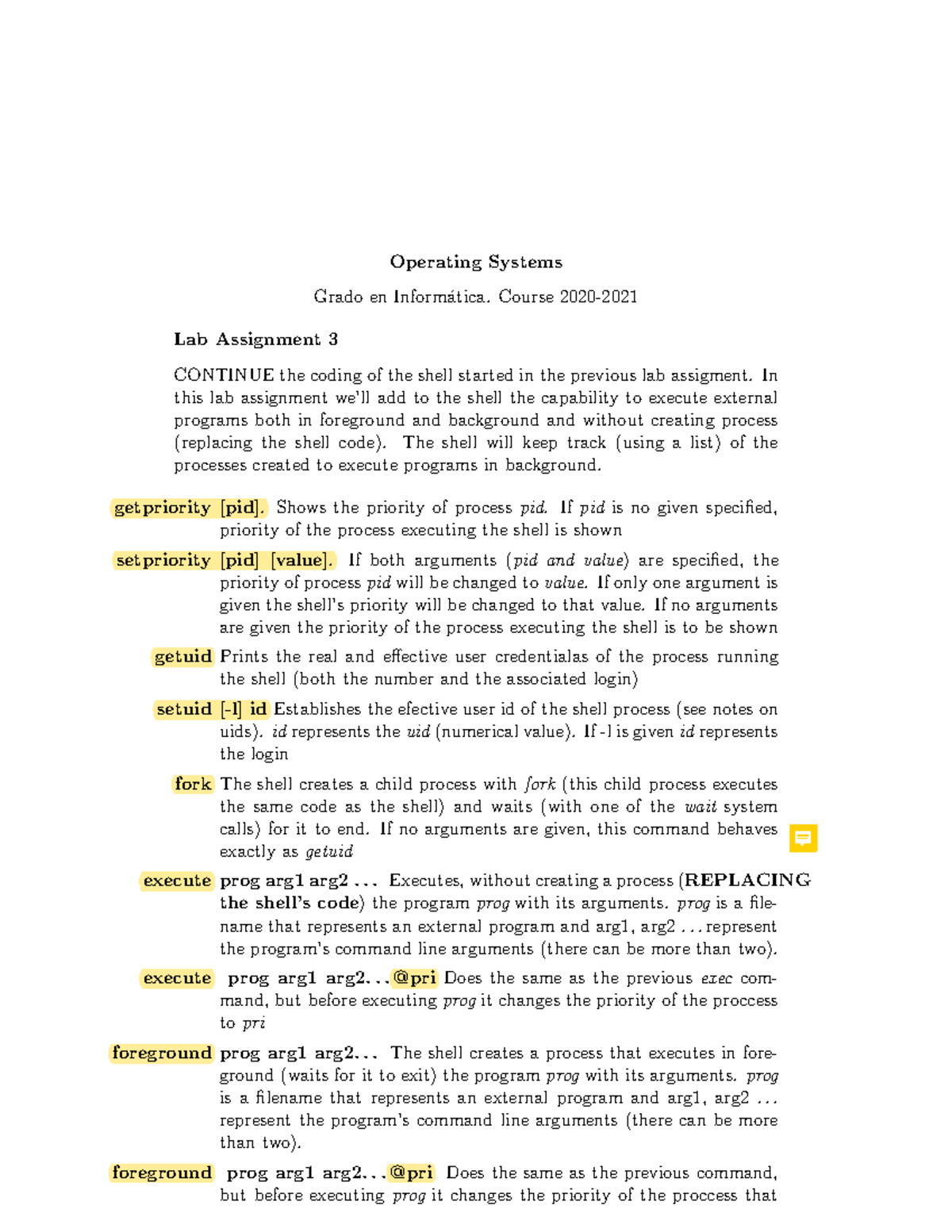 Lab Assignment 3 - Practica 4 - Operating Systems Grado en Inform ...