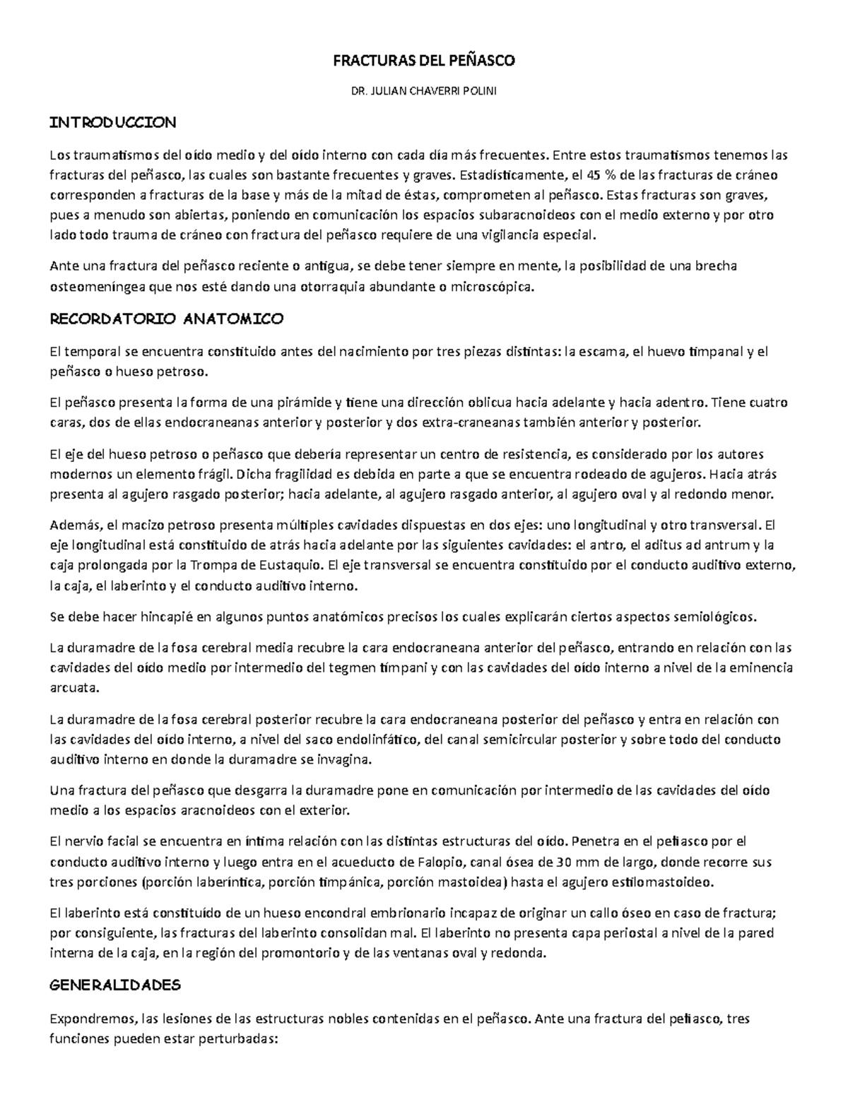 Fracturas DEL Peñasco espero q les sirva FRACTURAS DEL PEÑASCO DR