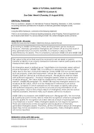 AYB200- Quiz notes - AYB200 Lecture Week 1 1. Define the role of ...