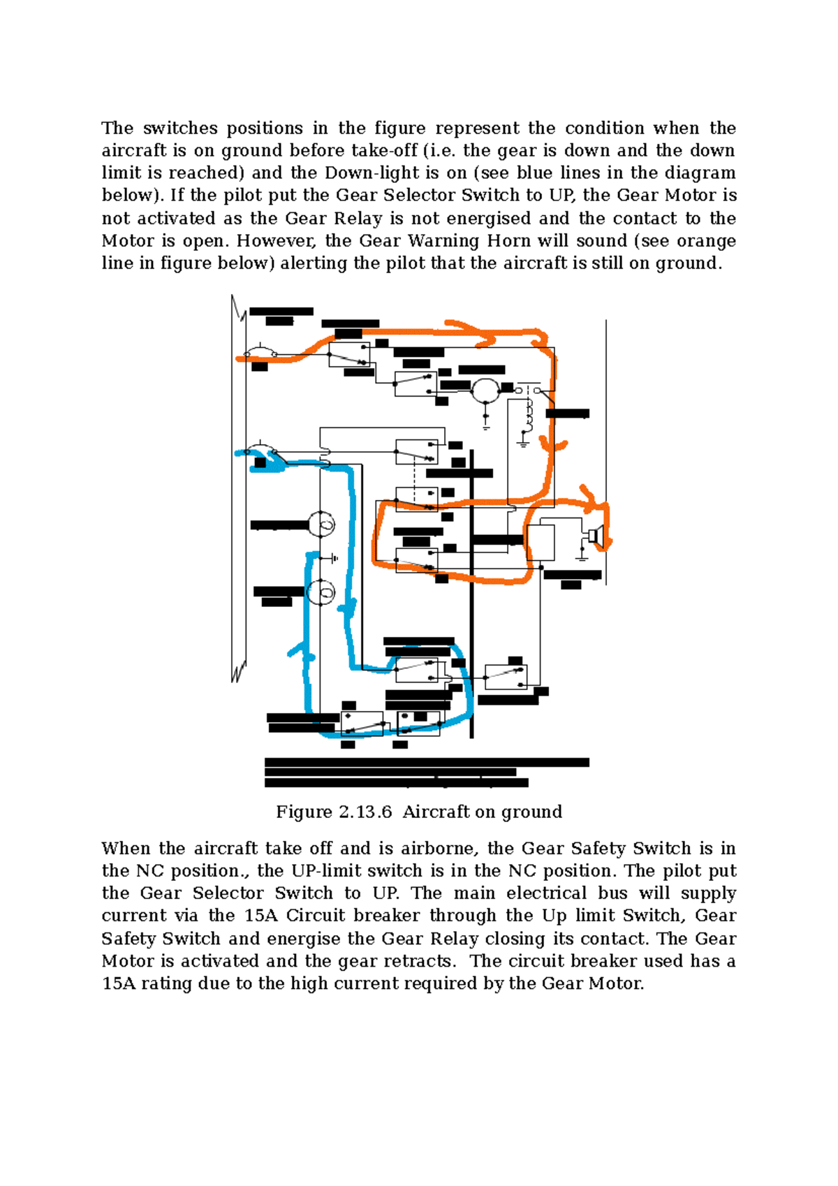 Landing Gear Tutorial - The switches positions in the figure represent ...