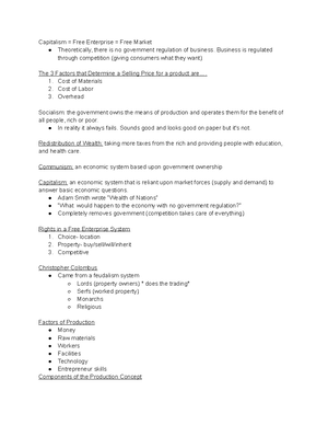 BUS 110 Chapter 1 - Jason Ogbue Professor Levine Business 110 1/31 ...