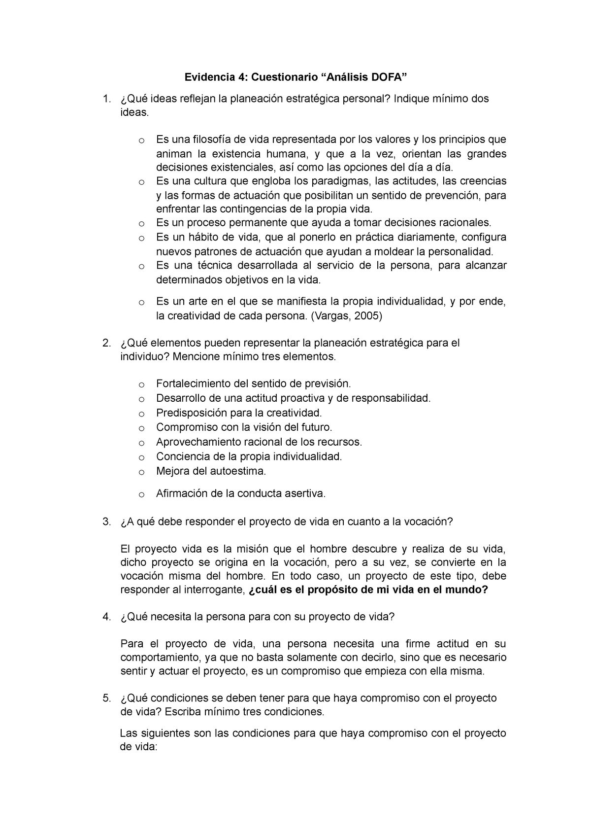 Evidencia-4Analisis-DOFA - Evidencia 4: Cuestionario “Análisis DOFA ...