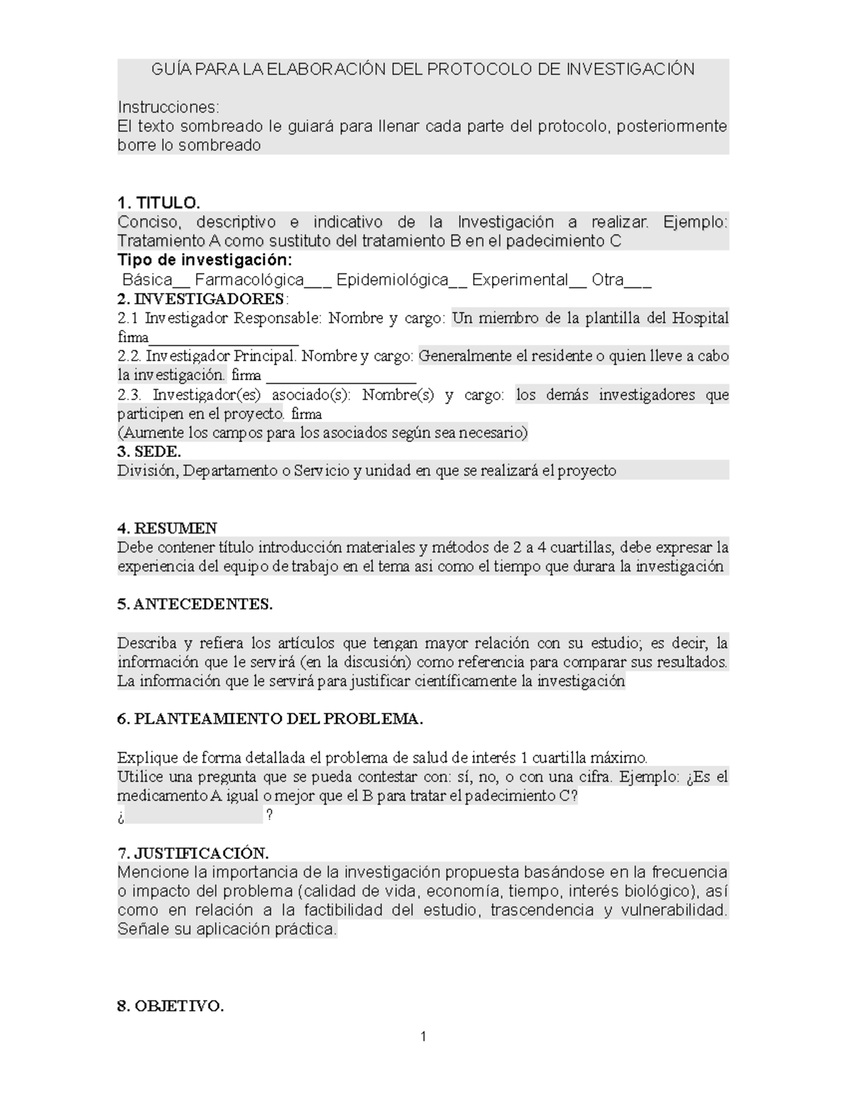 Guiaprotocolo - guía protocolo de investigación - GUÍA PARA LA ...