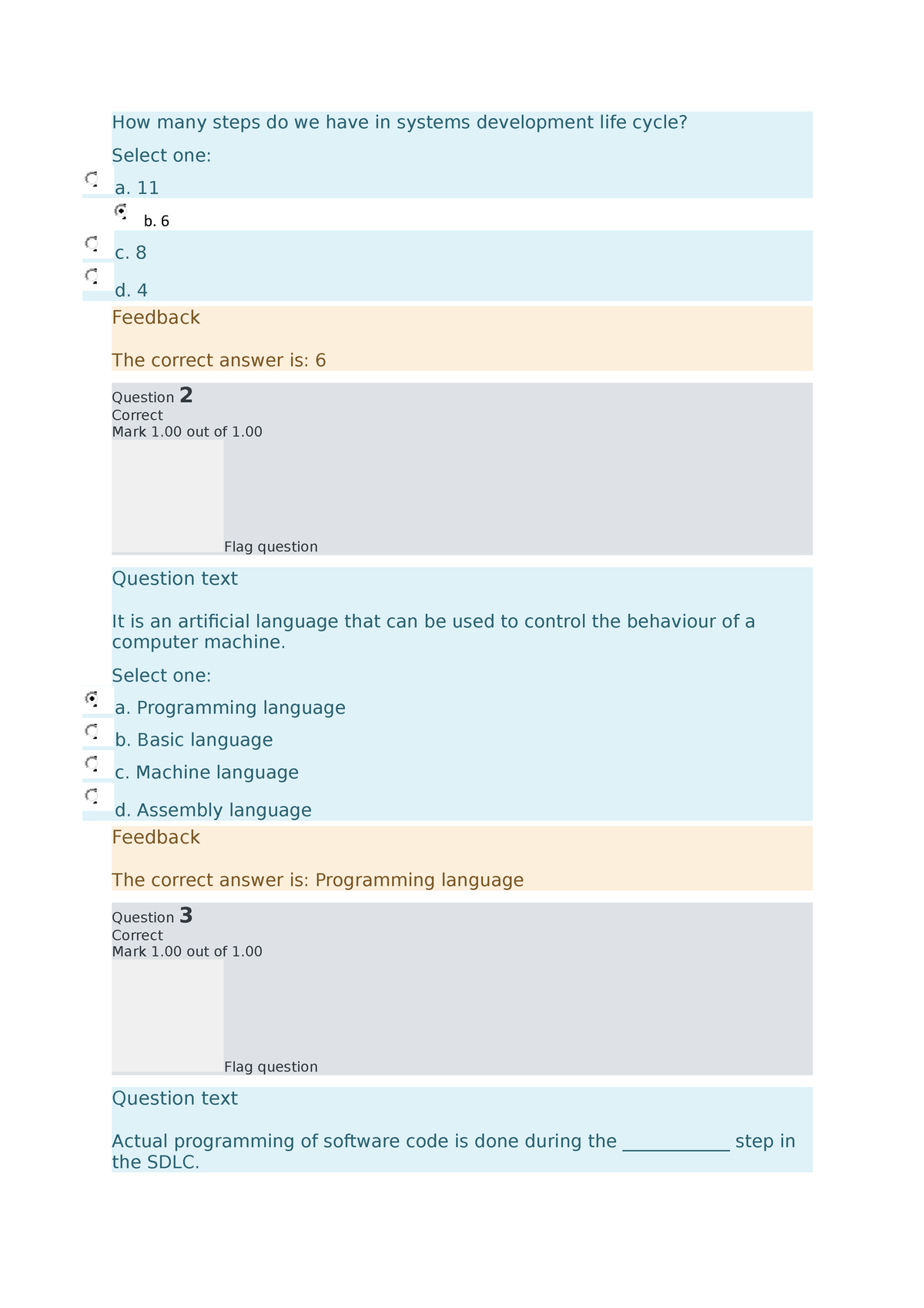 Assigment practice question - How many steps do we have in systems ...