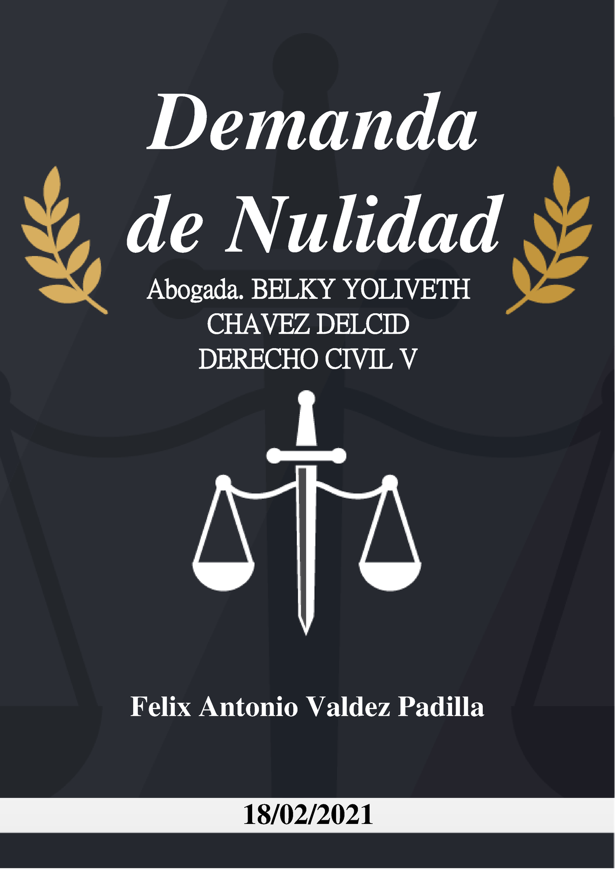 Formato de una Demanda de Nulidad Absoluta y uno de Nulidad Relativa - P á  g i n a 1 | 12 Demanda de - Studocu