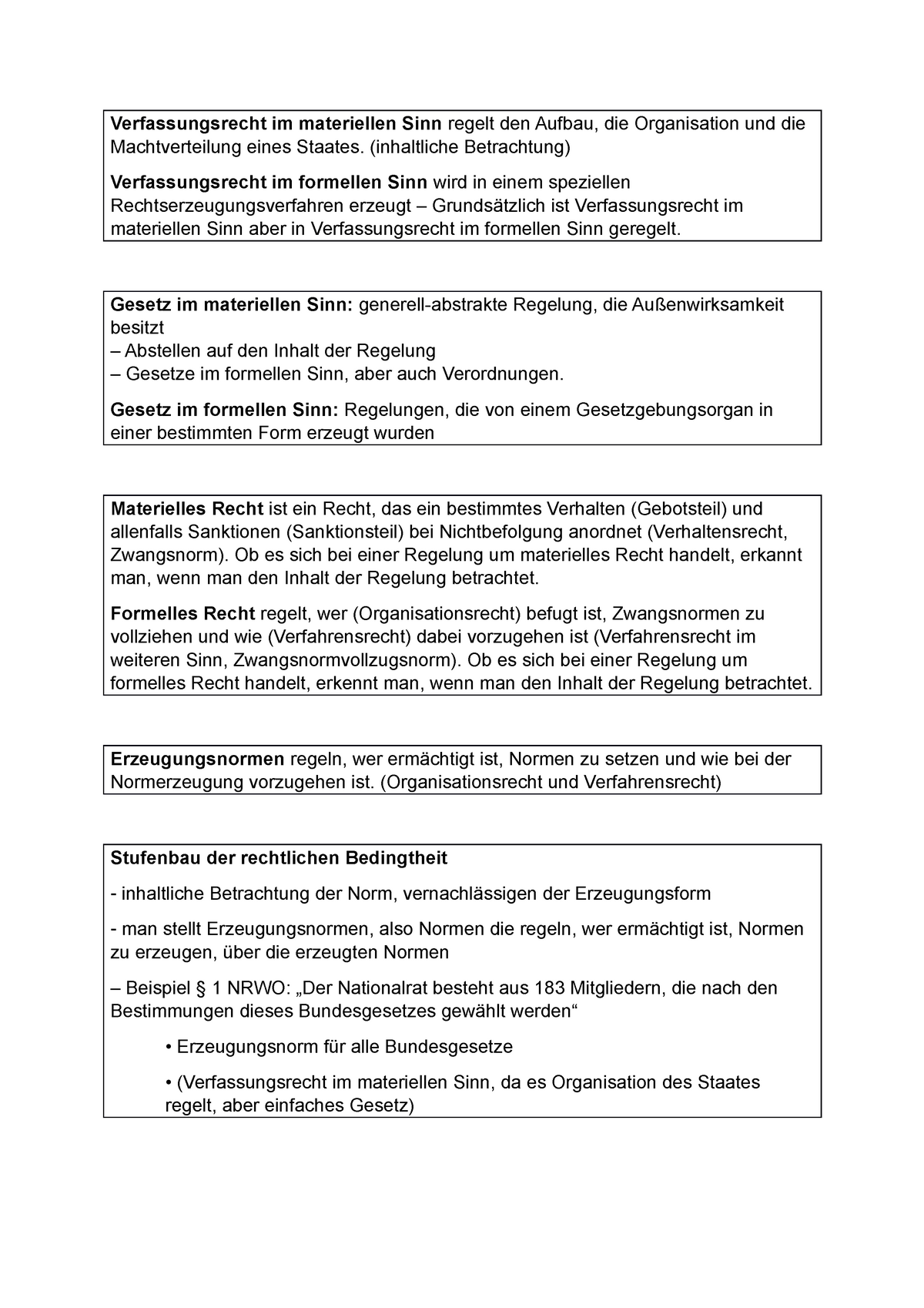 Wichtige Begriffe - Verfassungsrecht Im Materiellen Sinn Regelt Den ...