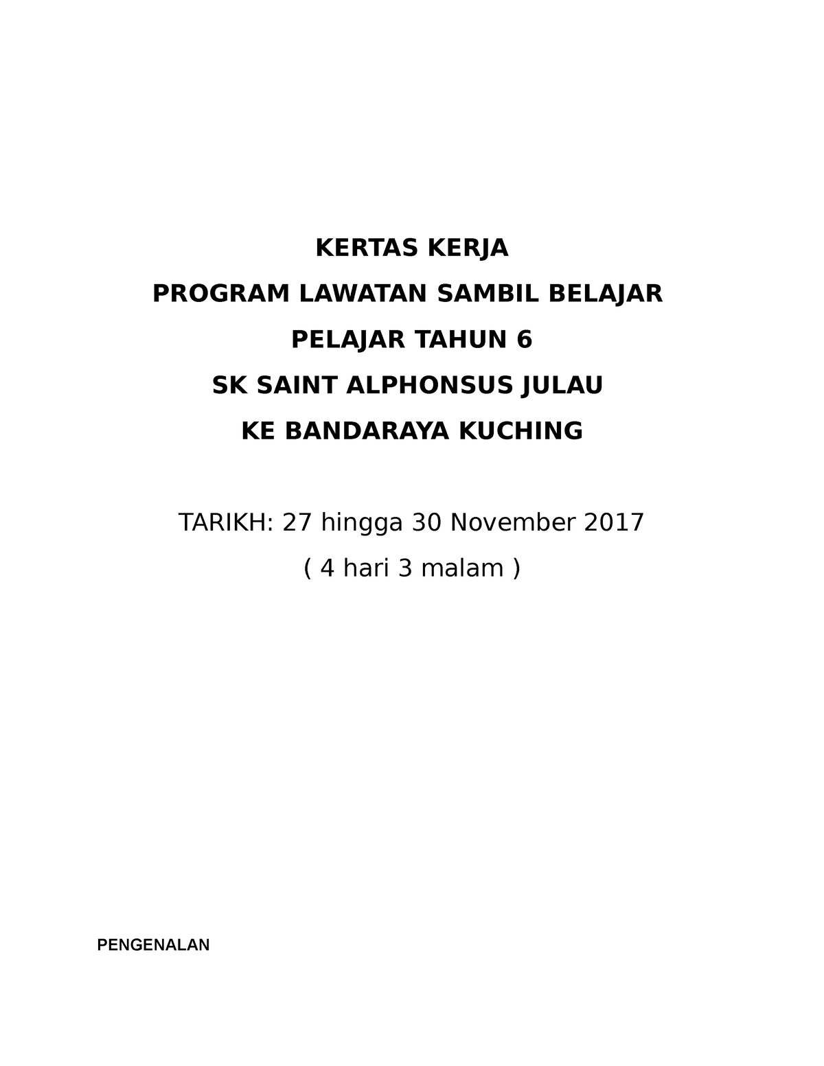 Pdfcoffee - Gfdj - KERTAS KERJA PROGRAM LAWATAN SAMBIL BELAJAR PELAJAR ...