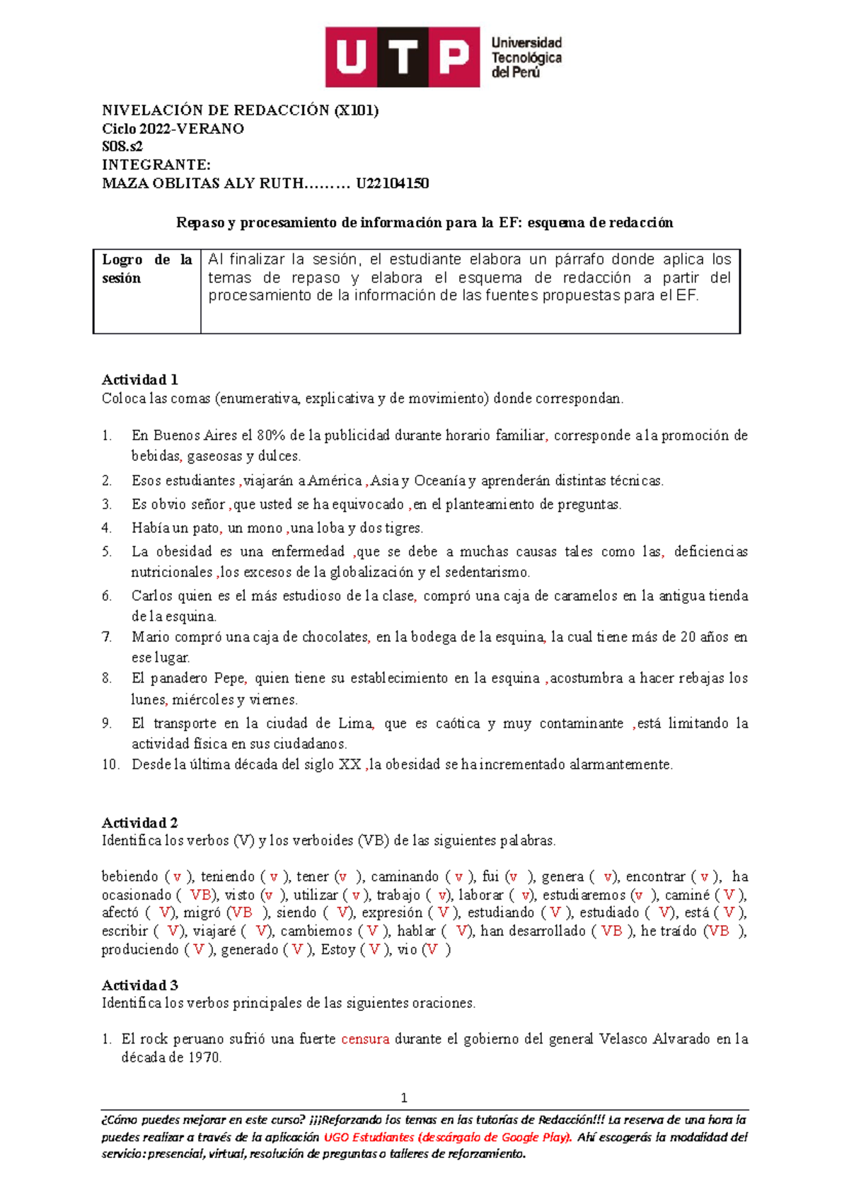 S08.s2-Repaso Y Procesamiento De Información Para La EF. Esquema De ...