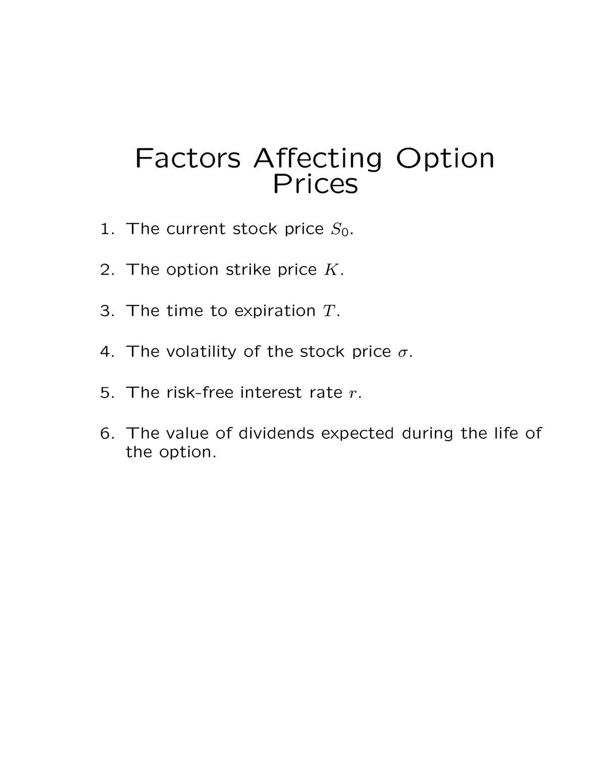 option-market-factors-affecting-option-prices-the-current-stock-price