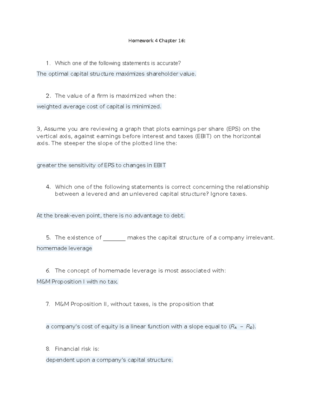 4610 ch 16 - Homework_Chapter_16 - Homework 4 Chapter 16: Which one of ...