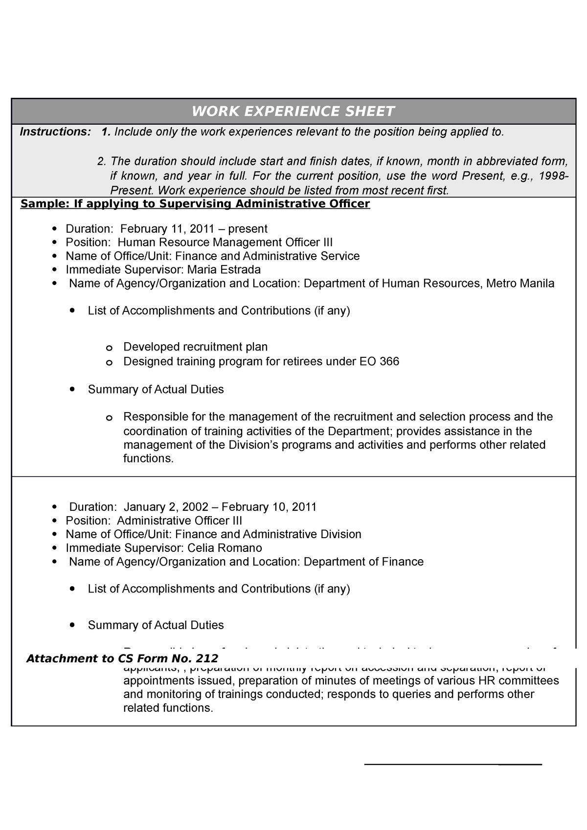 work-experience-sheet-cs-form-no-212-attachment-work-experience-sheet