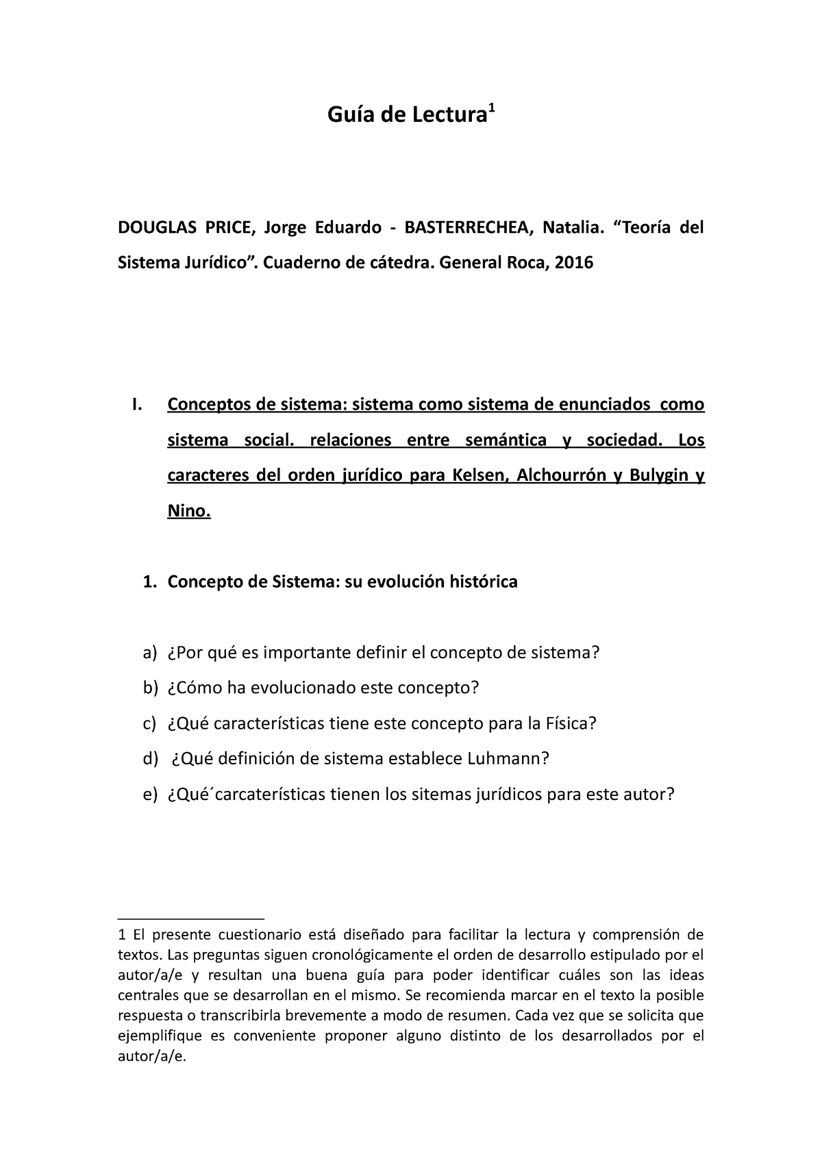 Guía De Lectura Cuadernillo De Cátedra Unidad IV - Guía De Lectura 1 ...