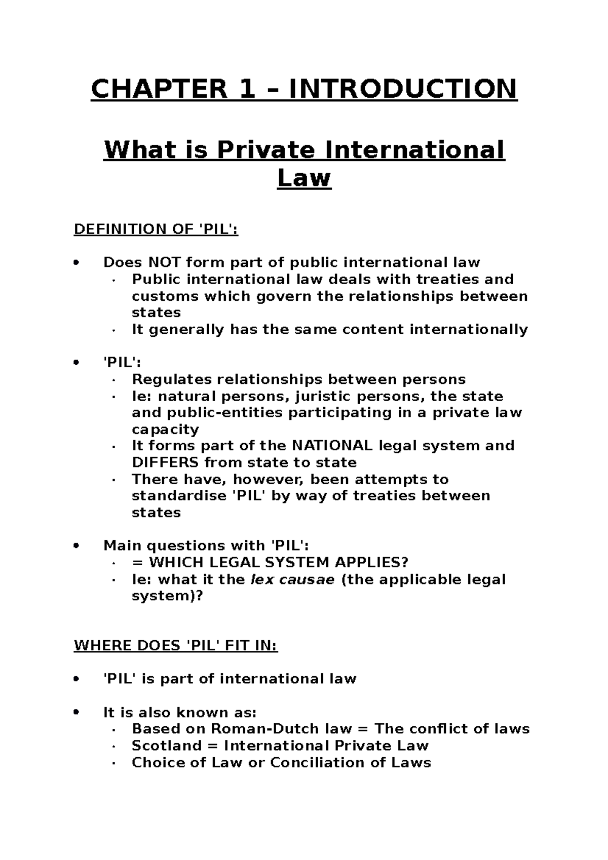 dissertation on private international law