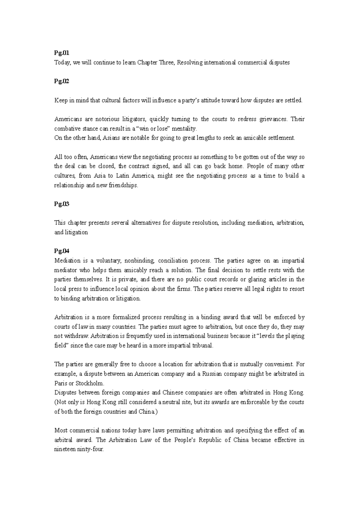 IBL03 - Business law Course script - Pg. Today, we will continue to ...