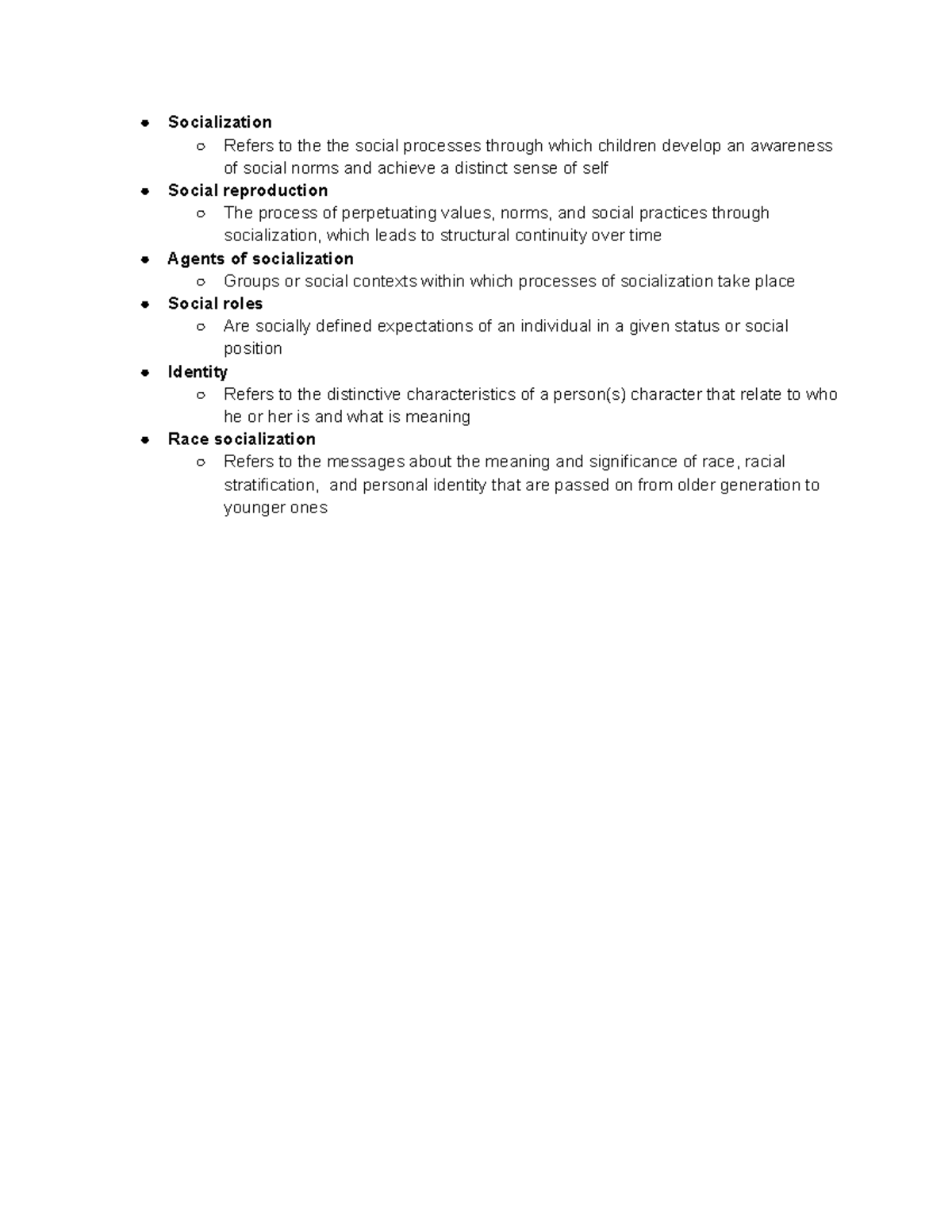 Socialogy 101 Chapter 4 - Socialization Refers To The The Social ...