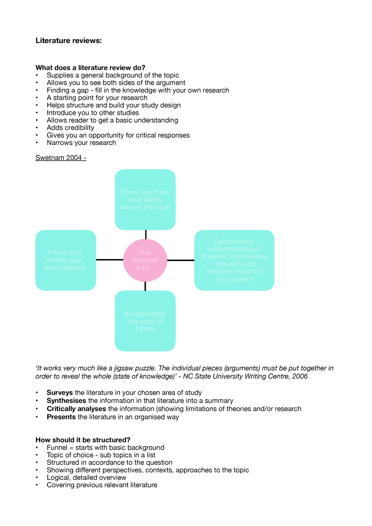 literature review week 6 gcu