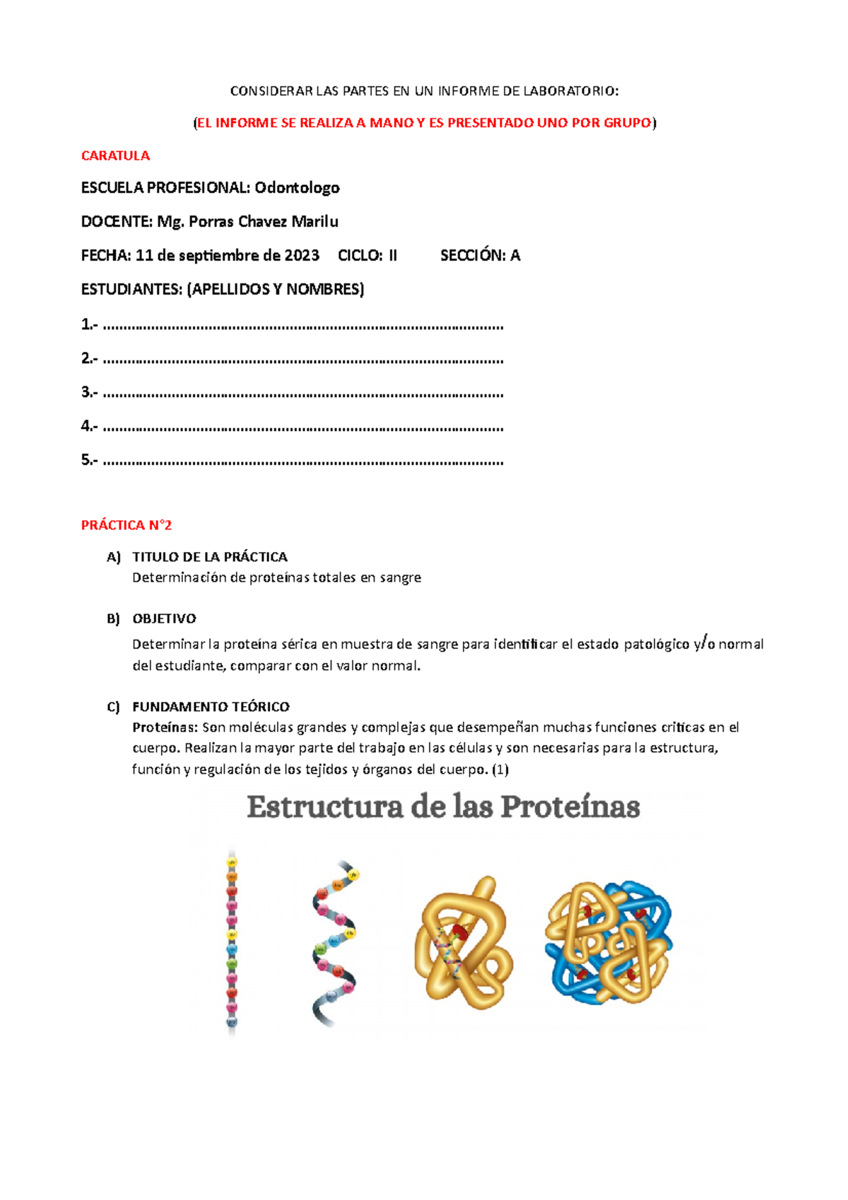 2023.10.09 Informe Nº 5 Determinación de proteínas totales en sangre CONSIDERAR LAS PARTES EN