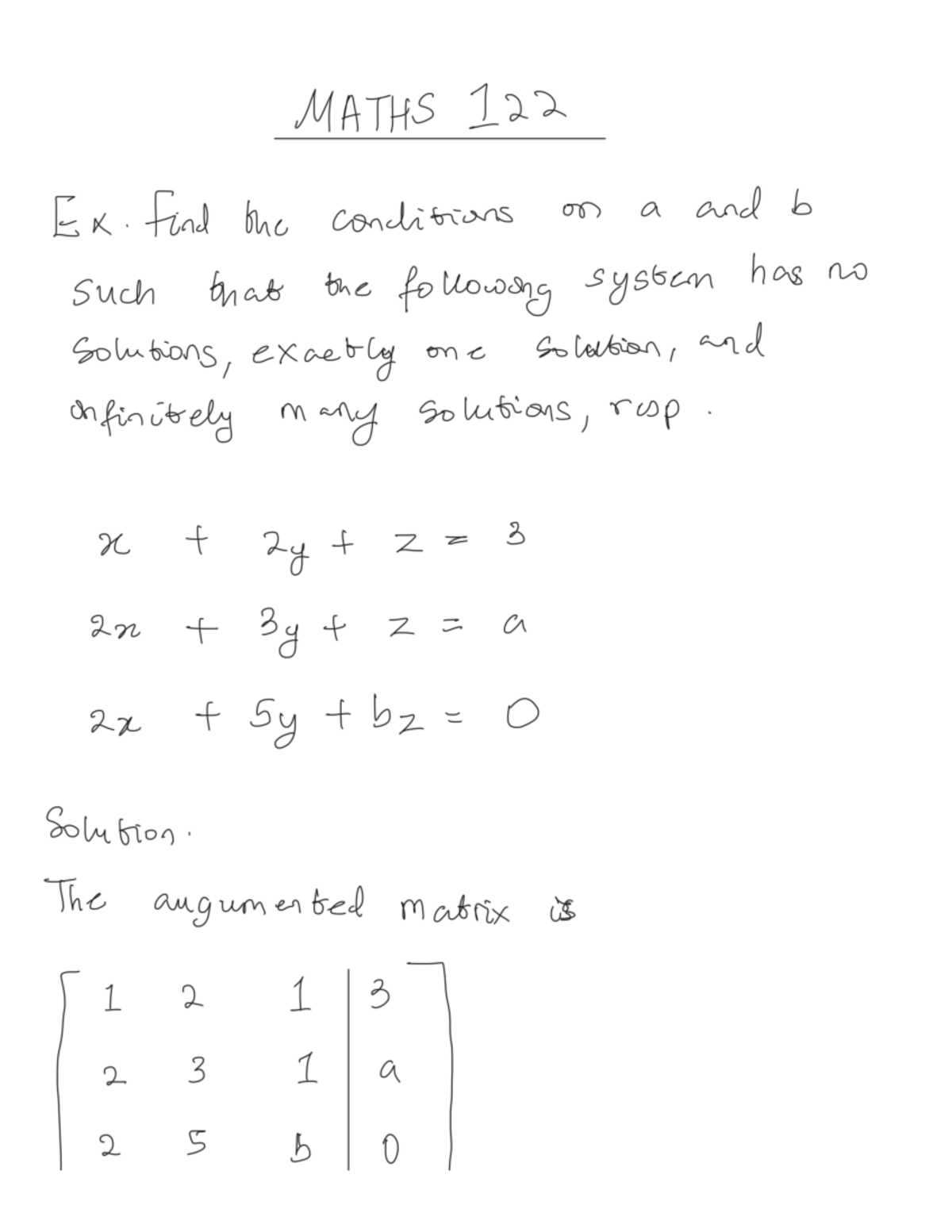 Maths 122 Notes… - MATH 122 - Studocu