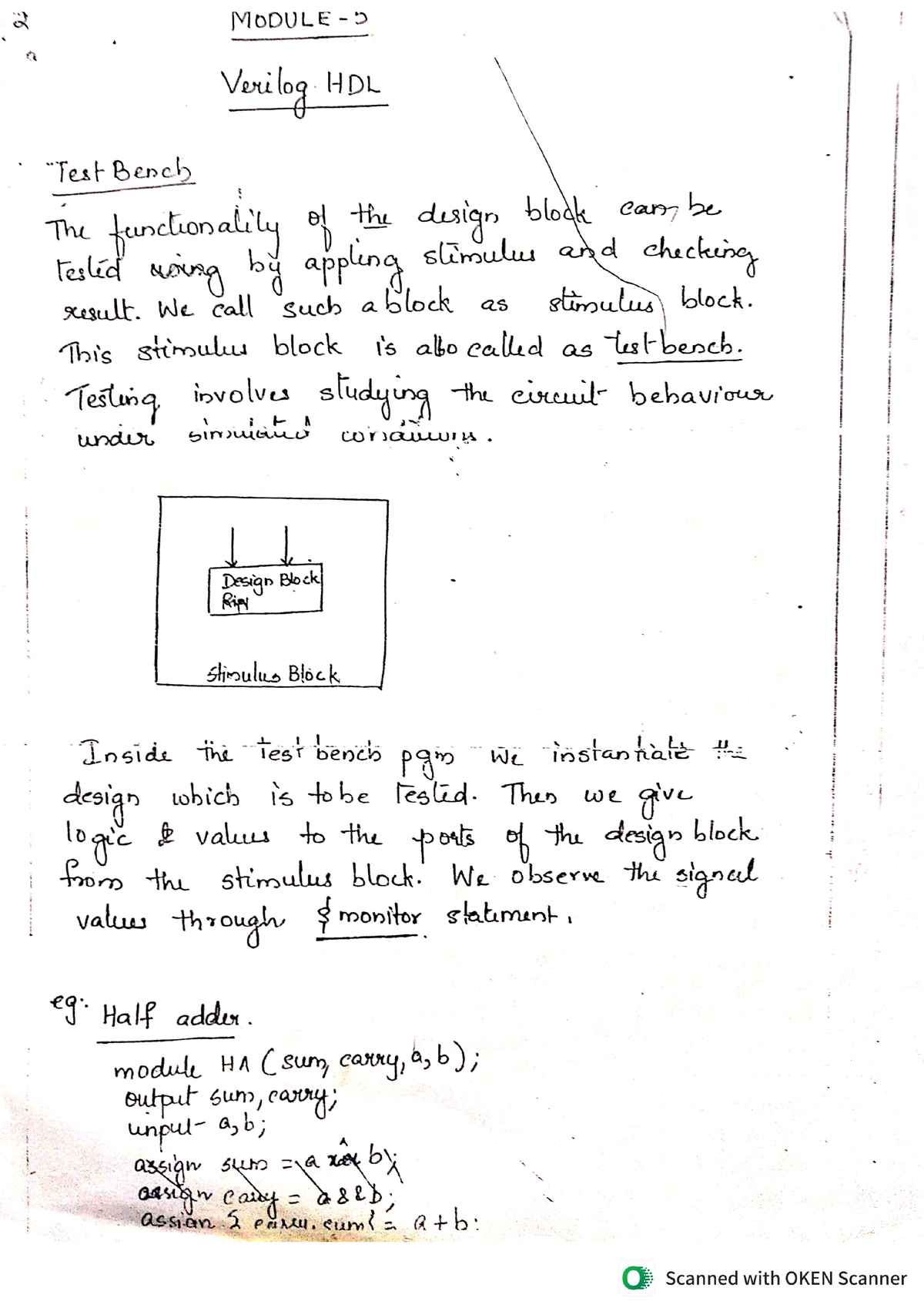 Verilog HDL - BTech EIE - MG University - Studocu