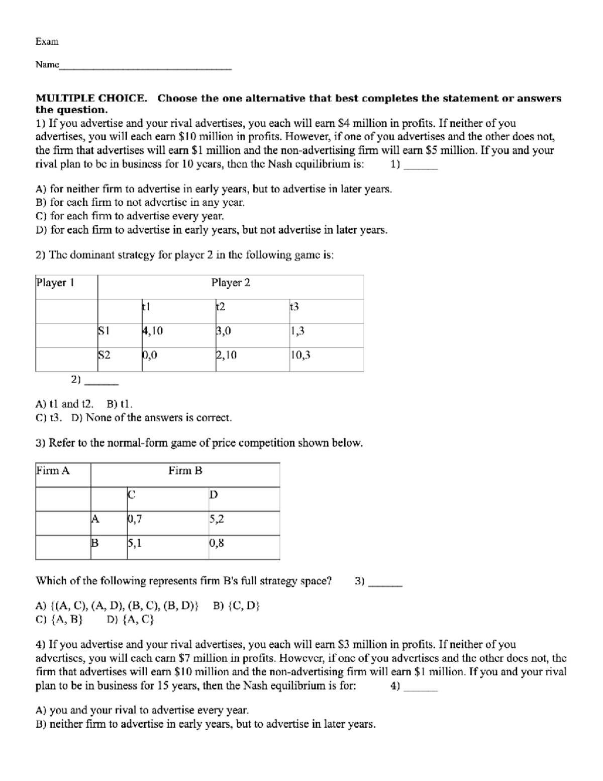 Problem Set 2 - Advanced Topics in Economics - MBA504 - Studocu