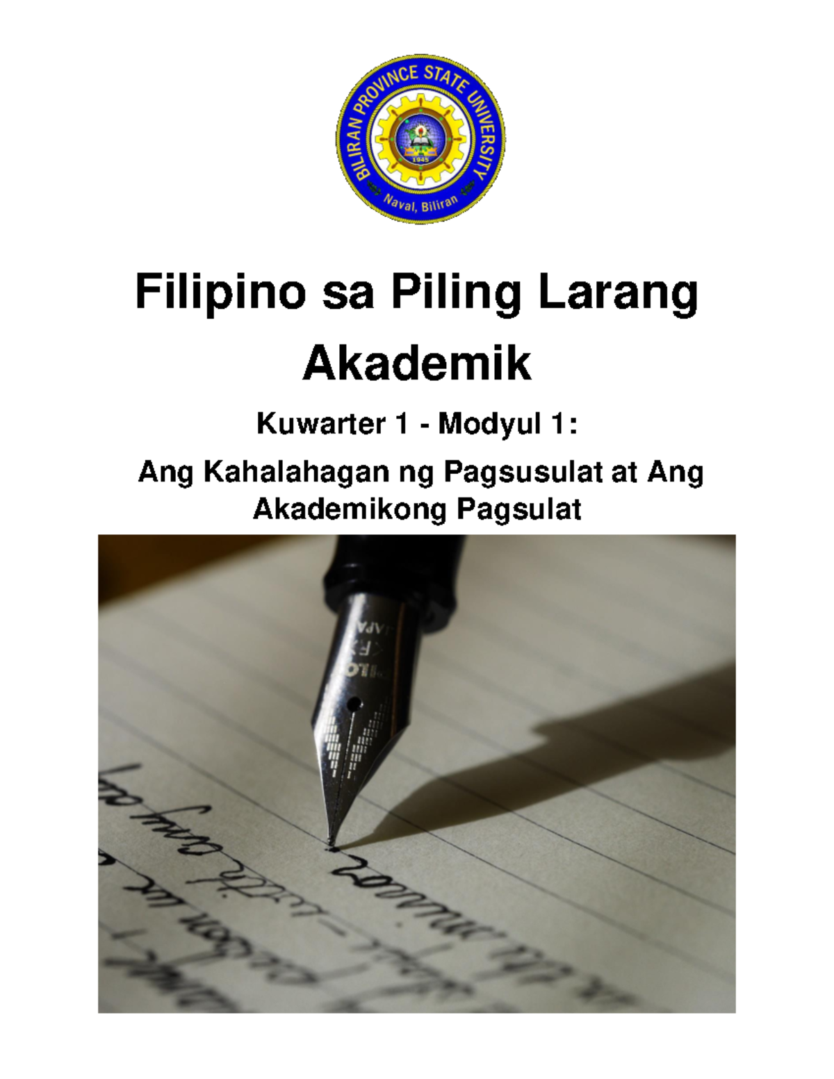Module 1 kahalagahan - Filipino sa Piling Larang Akademik Kuwarter 1 ...