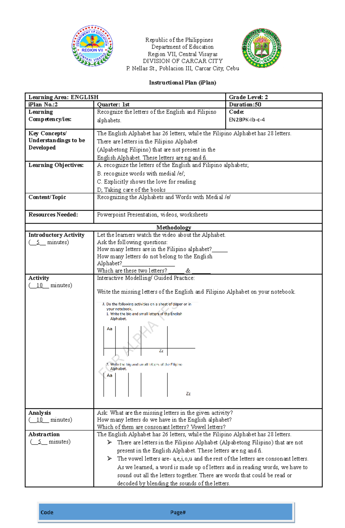 Iplan 3 - Republic of the Philippines Department of Education Region ...