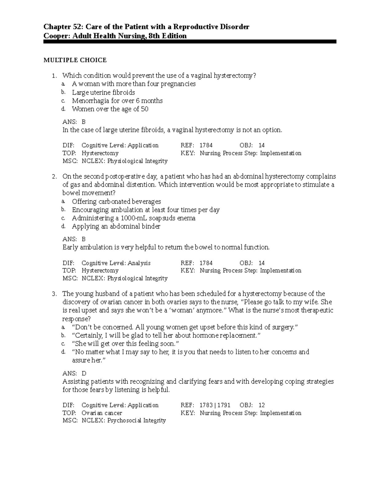 Chapter 52 - Chapter 52: Care of the Patient with a Reproductive ...